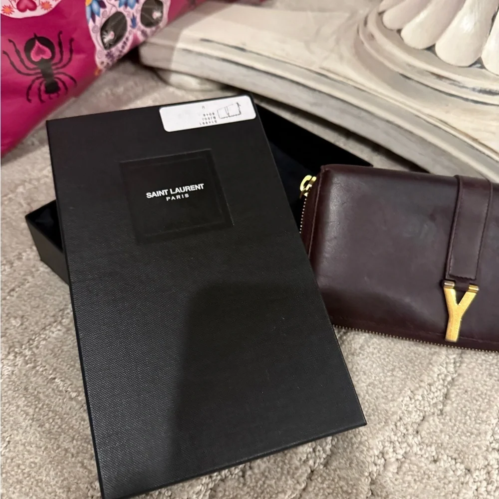 Saint Laurent Dark‎ Brown Leather wallet - Picture 2 of 16